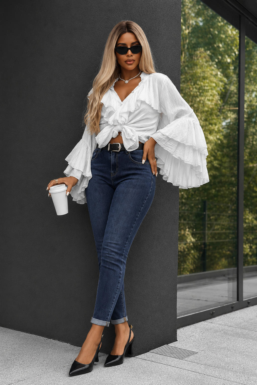 WOMEN'S HIGH-WAIST STRETCH SKINNY JEANS SAISA