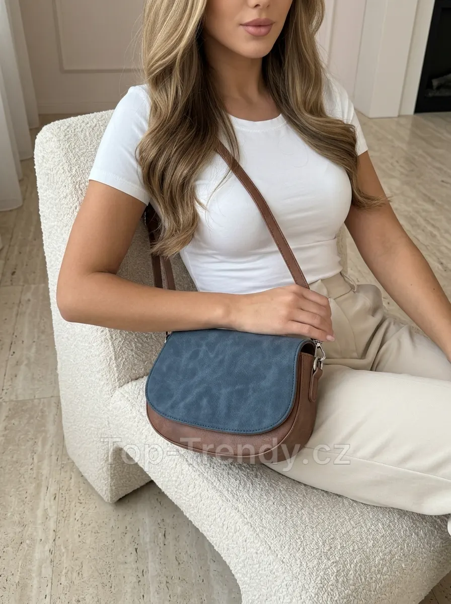 DÁMSKÁ SEMIŠOVÁ SEDLOVÁ CROSSBODY KABELKA VIORA