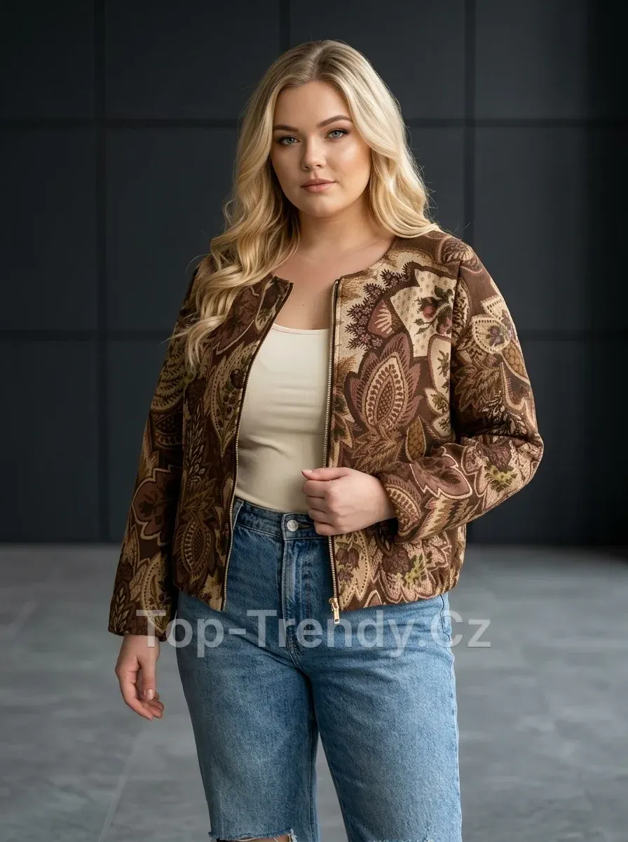Dámská vzorovaná bunda v bomber stylu Tatana
